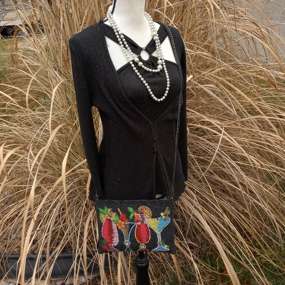 Mary Frances Drinks on Me Beaded Cocktail Bag - Picture 2 of 16